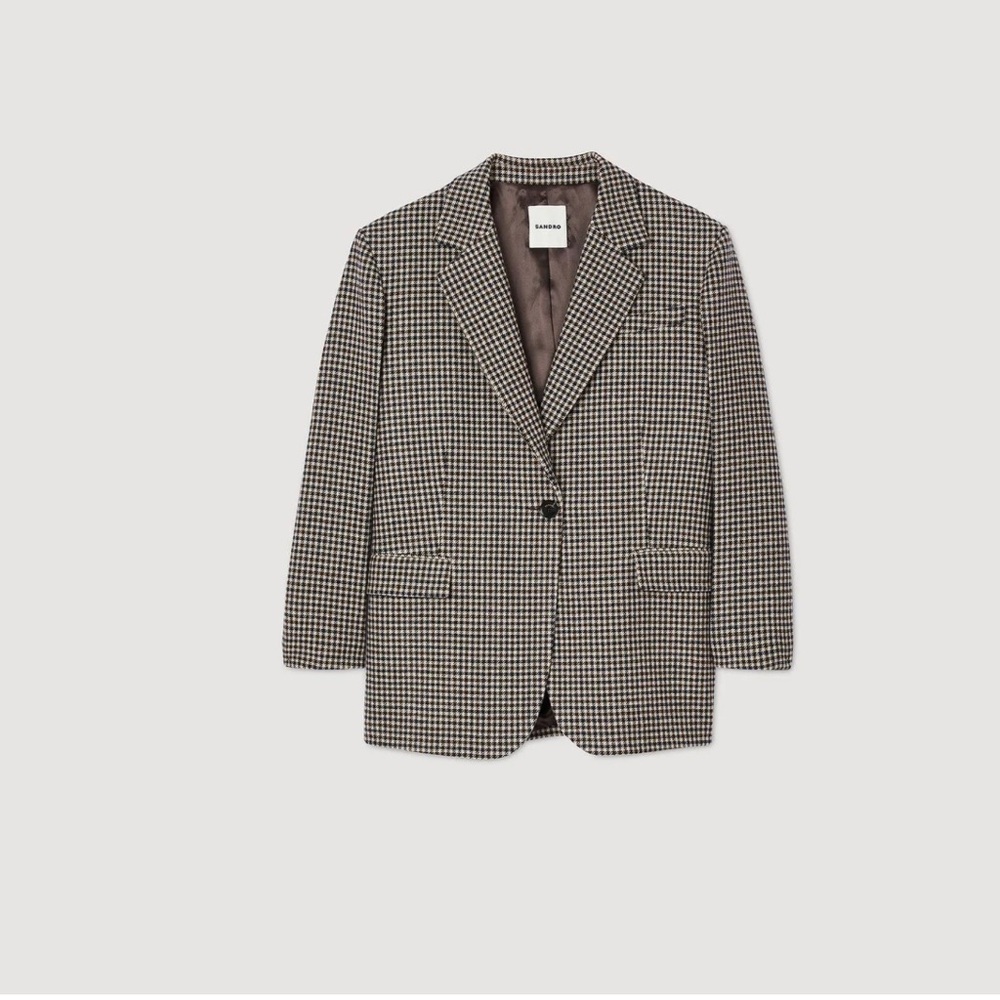 Women's Houndstooth Blazer - Picture 5 of 6